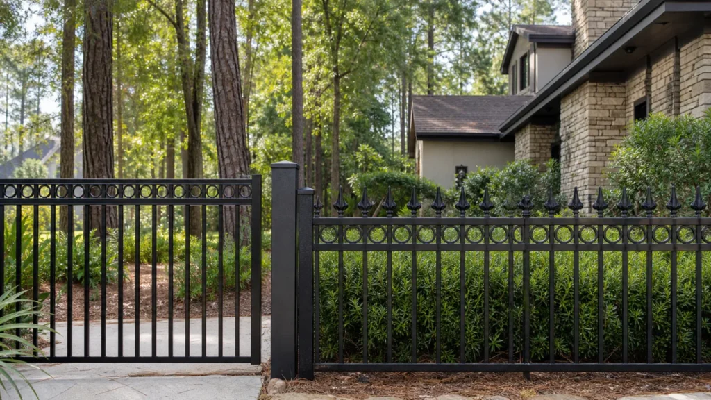 Iron vs. Aluminum Fence: A Woodlands Homeowner Guide — local fencing project in The Woodlands, Texas