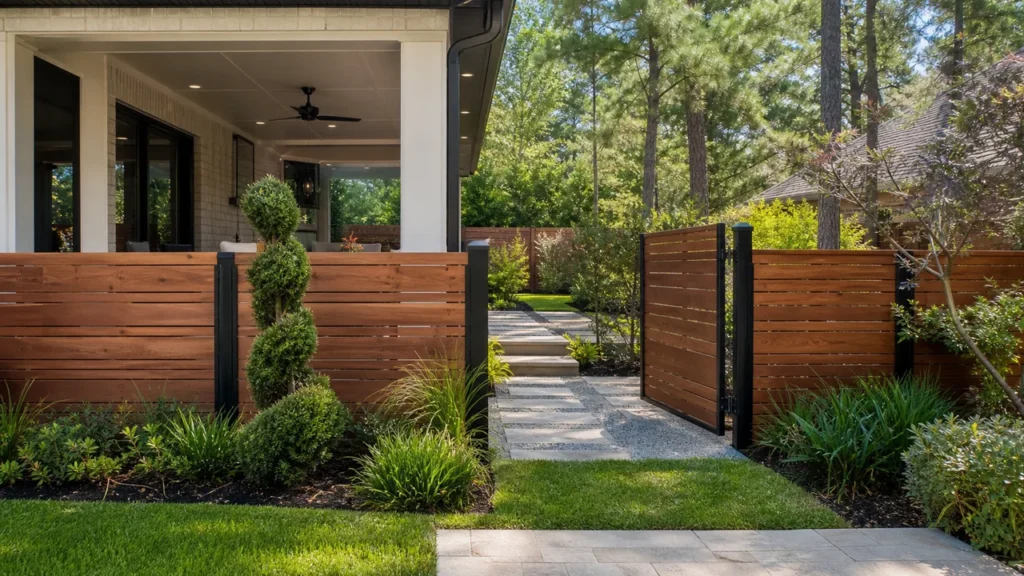 How a Patio Cover Changes Fence and Gate Planning — local fencing project in The Woodlands, Texas