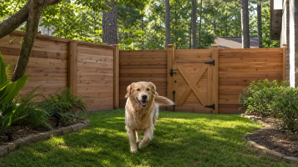 Pet-Friendly Fence Design for Woodlands Yards — local fencing project in The Woodlands, Texas