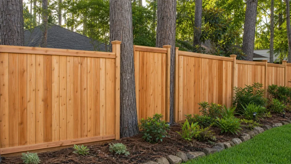 Privacy Fencing Near Trees in The Woodlands — local fencing project in The Woodlands, Texas